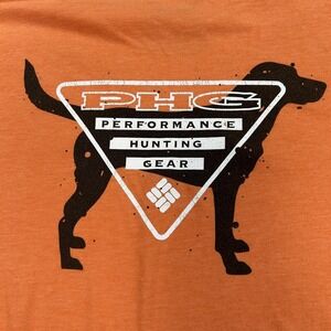 Columbia PHG Shirt Mens Medium Performance Hunting Gear Dog Graphic Outdoors